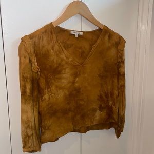 Madewell Brown Watercolor Blouse